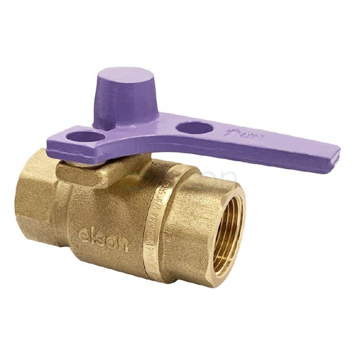 METER BALL VALVE 740 SERIES REC DR BRS Rp3/4 x Rp3/4 LOCKABLE LILAC HNDL