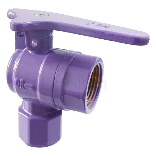 METER BALL VALVE Right Angle DR LILAC BRS Rp3/4 x Rp3/4 LOCKABLE