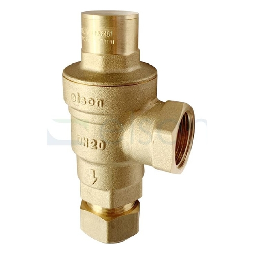 PRESSURE REDUCTION VALVE RIGHT ANGLE Copper Olive DR BRASS 20mm