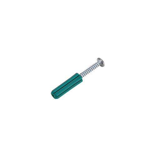 25mm GREEN PLUG WITH SELF TAPPING SCREW (100 PER PKT)