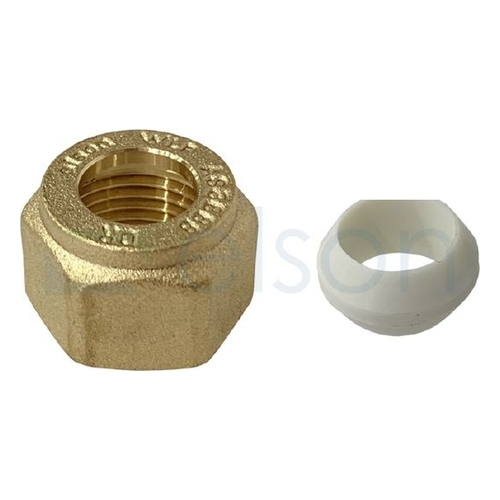 KINCO NUT & N/OLIVE SET 15mm BRASS