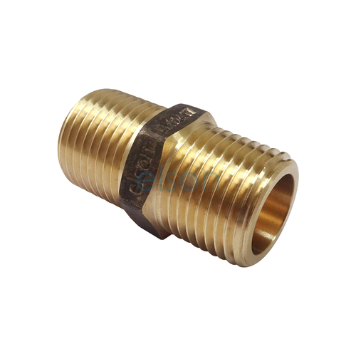 Hexagon Nipple Screwed Brass, Washer Seal, G1/2B(15mm MI)