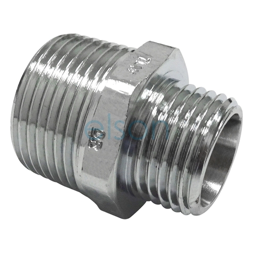 NIPPLE RED. HEXAGON 20mm x 15mm CHROME