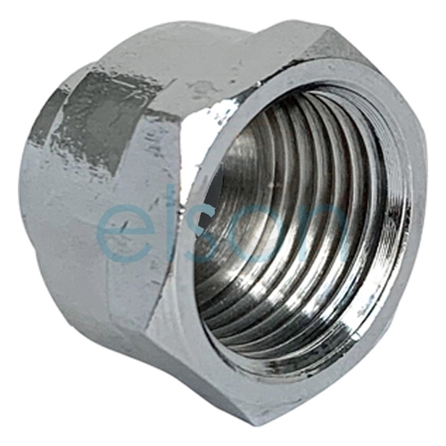 Cap Flared Compression Compression, Chrome Plated, 15mm (1/2")