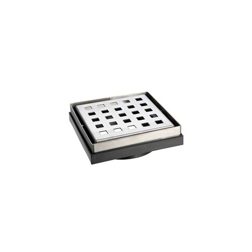 316 Stainless Steel Floor Grate Square 100 Brushed Brass