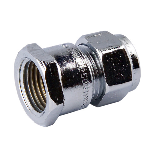 15FI X 20C Nylon Compression Union Chrome Plated 