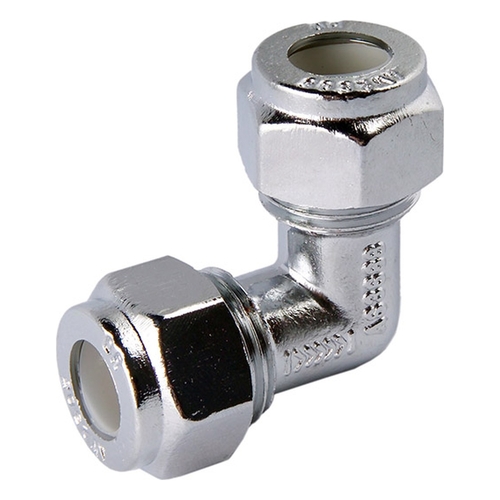 Nylon Compression Elbow Chrome Plated 15C X 15C LF