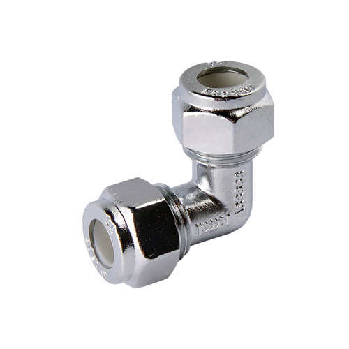 20C X 20C Nylon Compression Elbow Chrome Plated 