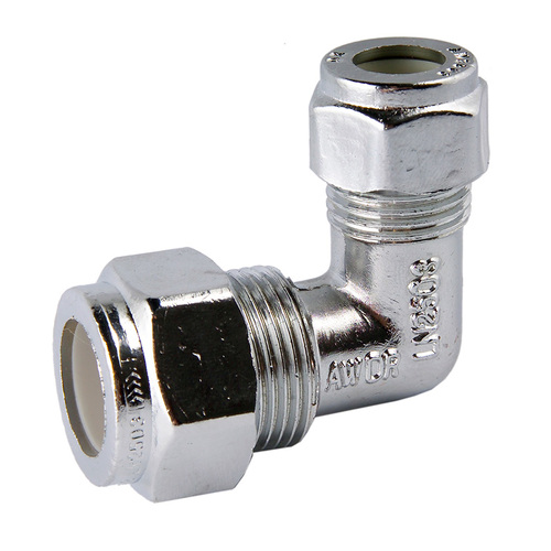 20C X 15C Nylon Compression Elbow Reducing Chrome Plated 