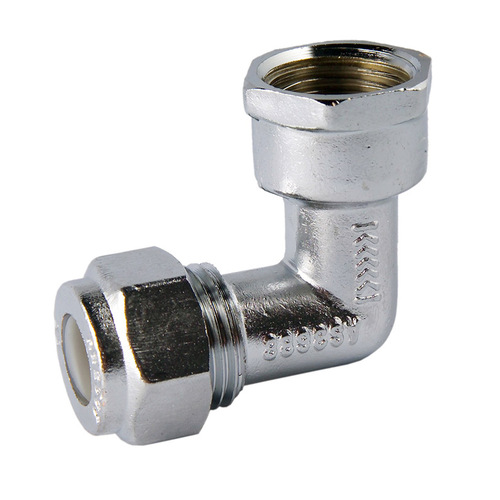 15FI X 15C Nylon Compression Elbow Chrome Plated 
