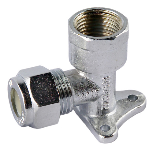 15FI X 15C Nylon Compression Elbow Lugged Chrome Plated 