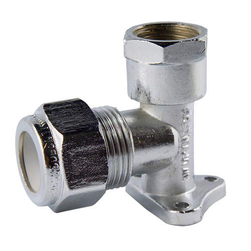15FI X 20C Nylon Compression Elbow Reducing Lugged Chrome Plated 