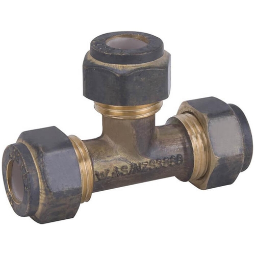 15C X 15C X 15C Tee Triple Union Nylon Compression Brass