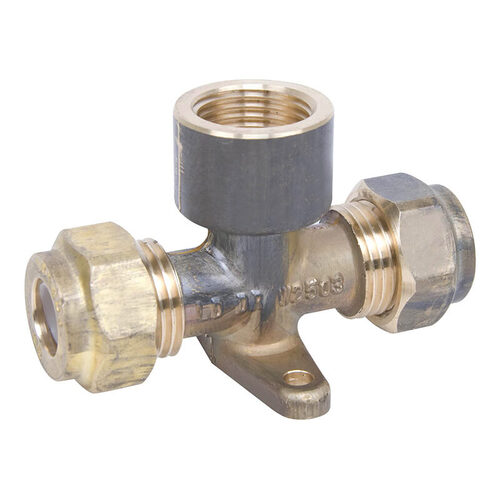 15C X15C X 15FI Nylon Compression Tee Double Lugged Brass 