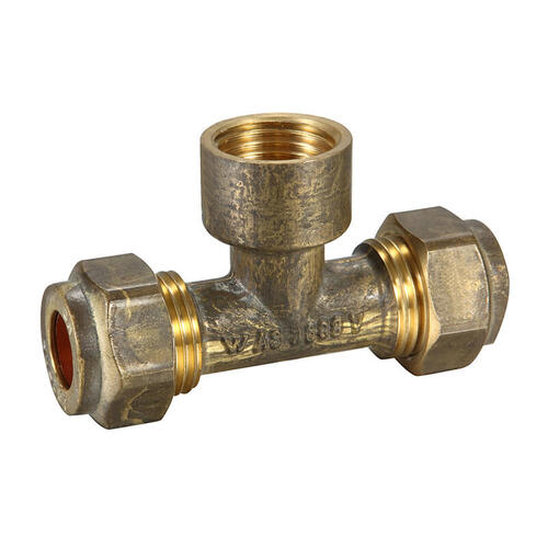 15C X 15C X 15FI Copper Compression Tee Brass 