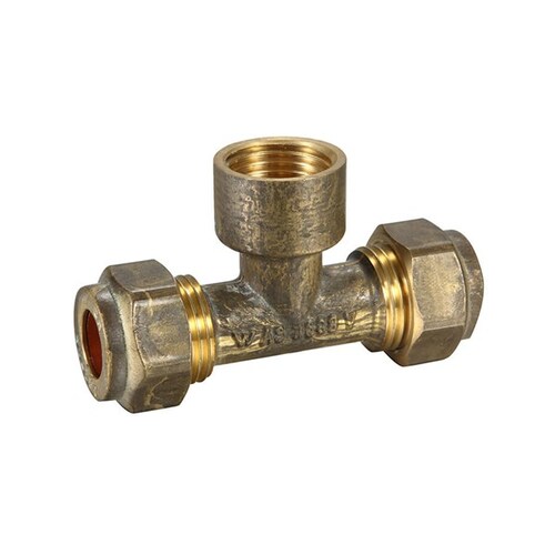15C X 15FI Copper Compression Tee Brass 
