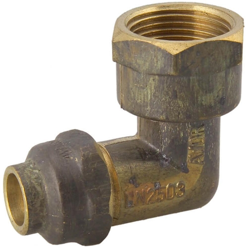 20mm FI X 15mm FL Flared Compression Elbow Reducing Brass