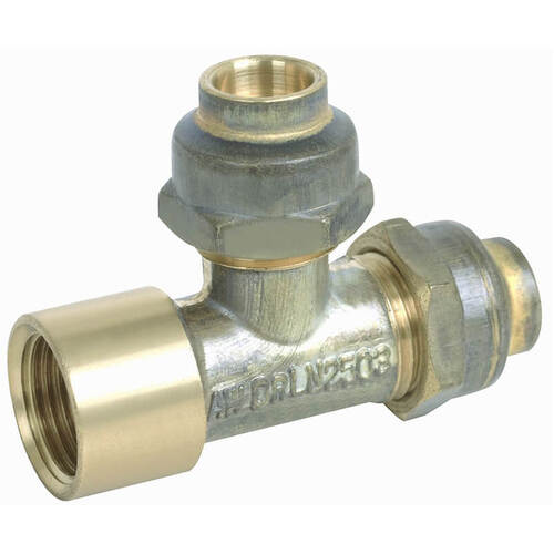 15FI X 15C X 15C Flared Compression Tee Brass 
