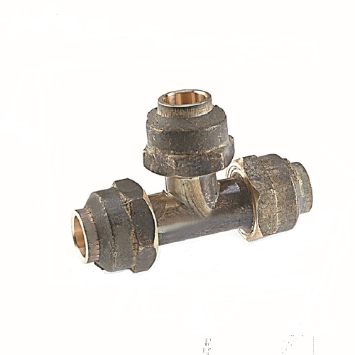 20mm FL X 15mm FL X (15mm FL Centre) Flared Compression Tee Reducing Brass
