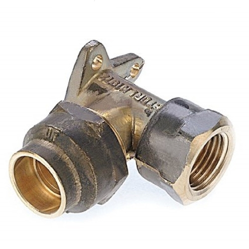 15mm FI X 20mm FL Flared Compression Elbow Lugged Reducing Brass