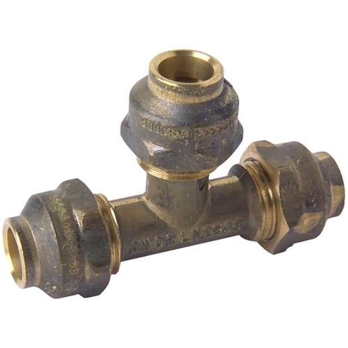 25mm FL X 25mm FL X (25mm FL Centre) Flared Compression Tee Brass