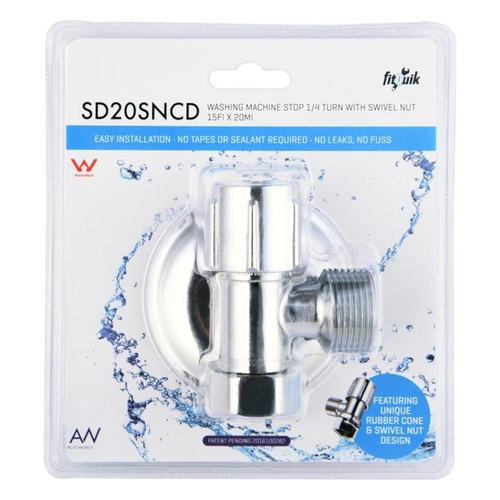 Isolation Stops | Washing Machine Stop 1/4 Turn Swivel Fi Display Pack