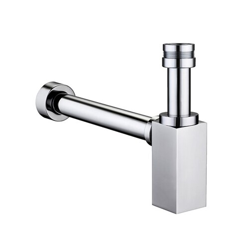 40mm Square With Adapter Bottle Trap Nickel Plated 