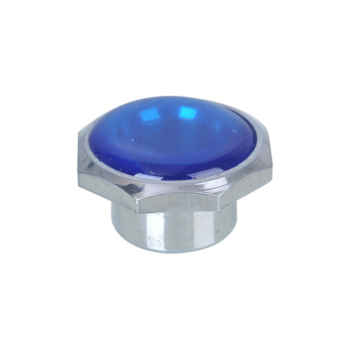 Buttons  Blue Chrome Plated