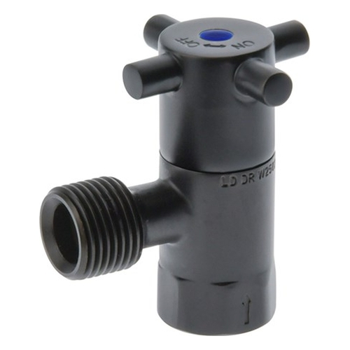 Cistern Stop Capstan Matte Black 1/4 Turn Ceramic Disc