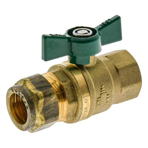 WMK Ball Valve Butterfly Handle MI x NC 20MM BR LF