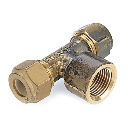 15mm C X 15mm C X 15mm FI Female Cu Compression Tee (1/2" C X 1/2" C X 1/2" FI)