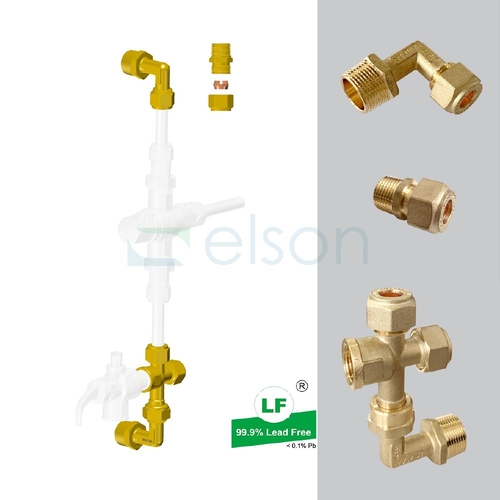 UNION-FIT SWIVEL COMBI KIT Copper Olive CONNECTION SUIT ECV 15mm