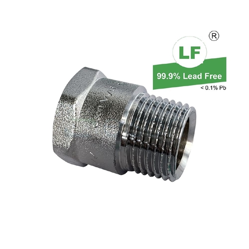 Adaptor Screwed Brass, Chrome Plated