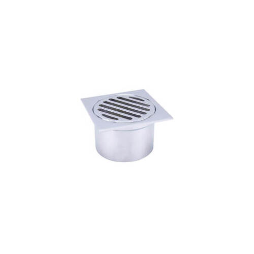 80mm Floor Grate Leak Control Square Matte Black 
