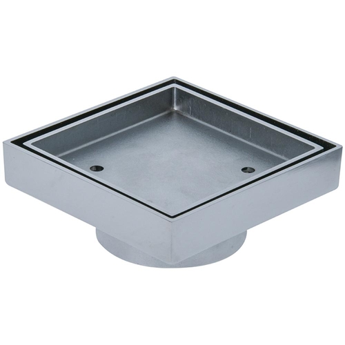 100mm Deluxe Tile Insert Grate Chrome Plated