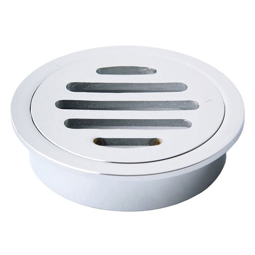 100mm Floor Grate Round Chrome Plated 