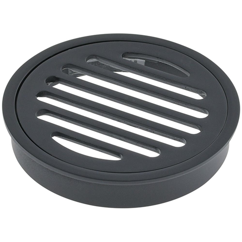 100mm Floor Grate Round Matte Black 