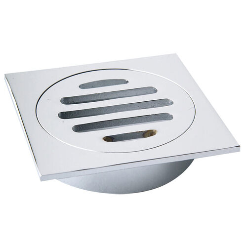 100mm Floor Grate Square Chrome Plated 
