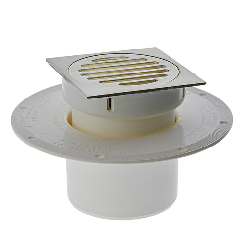 100mm Floor Grate Square With Water Proof Flang Copper Plate 