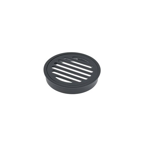 80mm Floor Grate Round Matte Black 