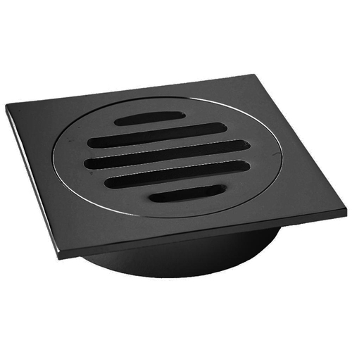 80mm Floor Grate Square Matte Black 