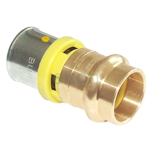 Adaptor DR Brass Cu Press Gas 15mm x BUSHPEX Crimp Gas 25mm