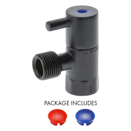 Cistern Stop Lever Matte Black 1/4 Turn With Ceramic Disc LF
