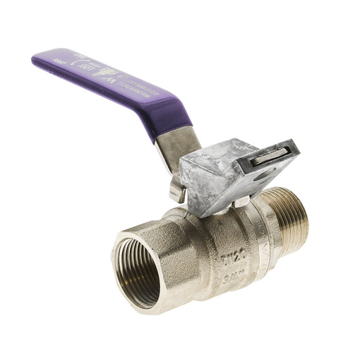 15mm Lilac Watermarked Ball Valve Lever Handle Lock MI X FI 