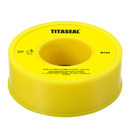 PTFE Tape Yellow 12mm X 10Mt Gas