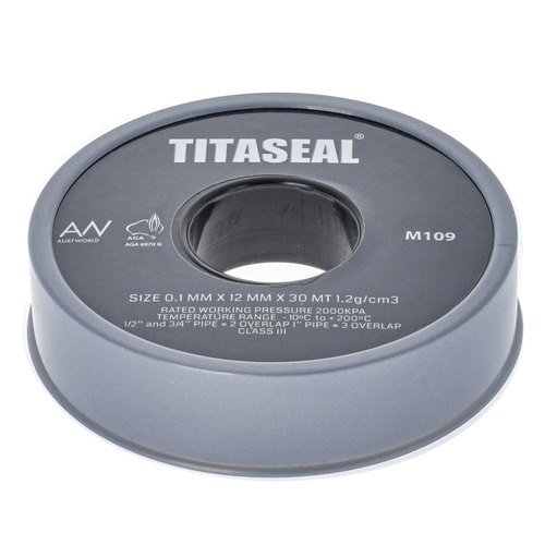 PTFE Tape Grey 12mm X 30Mt Water