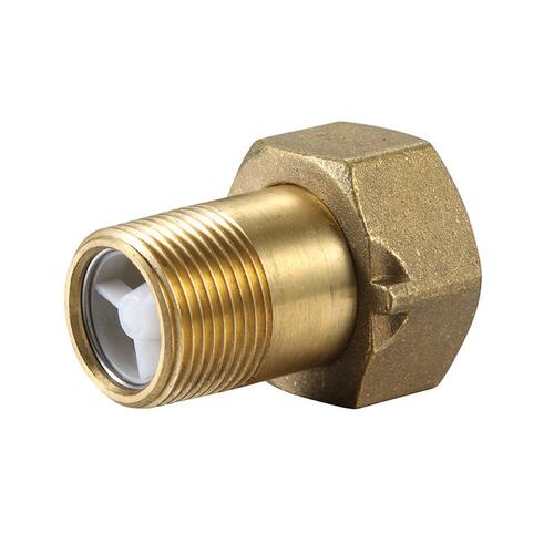 25FI X 20MI BSP Meter Coupling Brass With Check Valve
