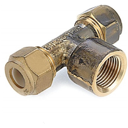 15mm C X 15mm C X 15mm FI Female Nyl Compression Tee (1/2" C X 1/2" C X 1/2" FI)