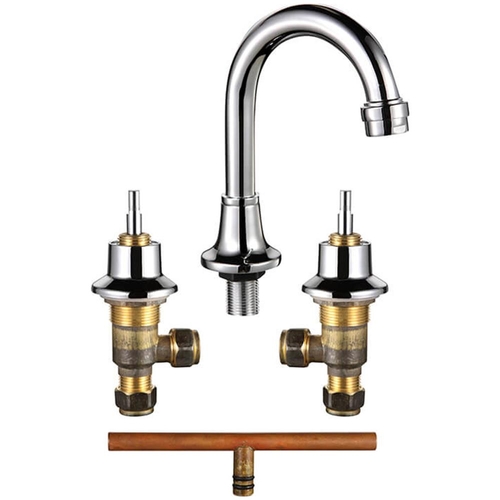 Basin Set With Curved Outlet Without Handles