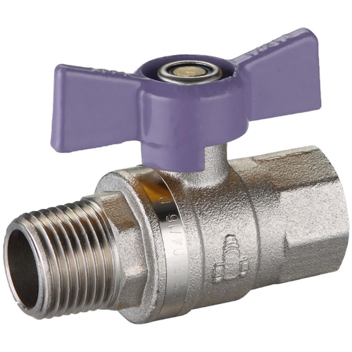 Dual Approved Ball Valve Butterfly Handle Lilac MI X FI 15mm